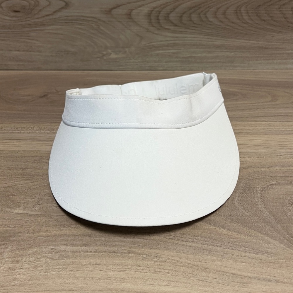 Lululemon White Visor Hat Cap Strap Back Lightwei… - image 1
